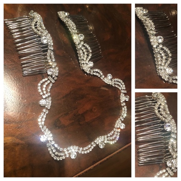 Vintage Rhinestone Swag Hair Combs main image 6